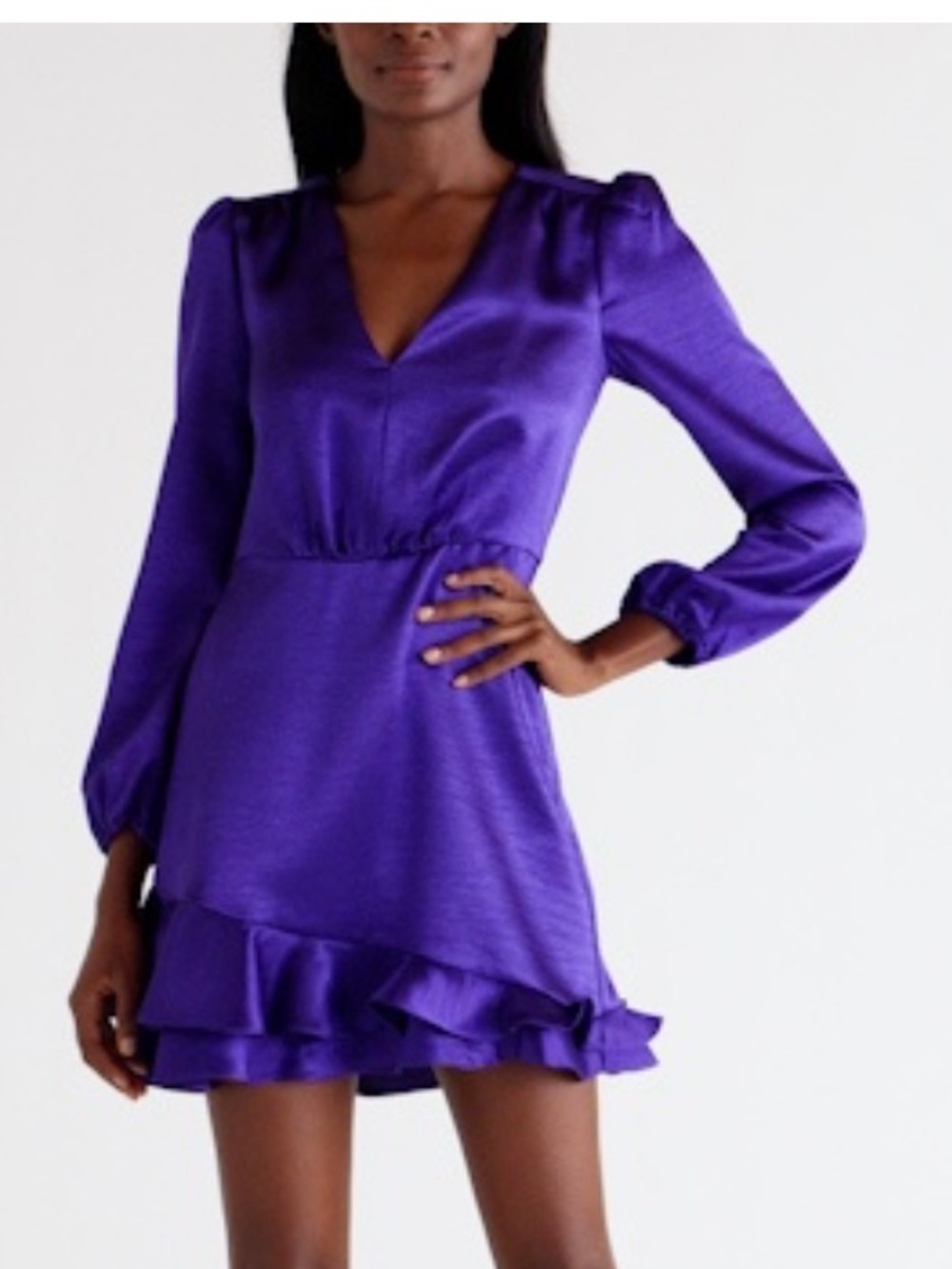 Denney Long Sleeve Satin Cocktail Dress
French Connection